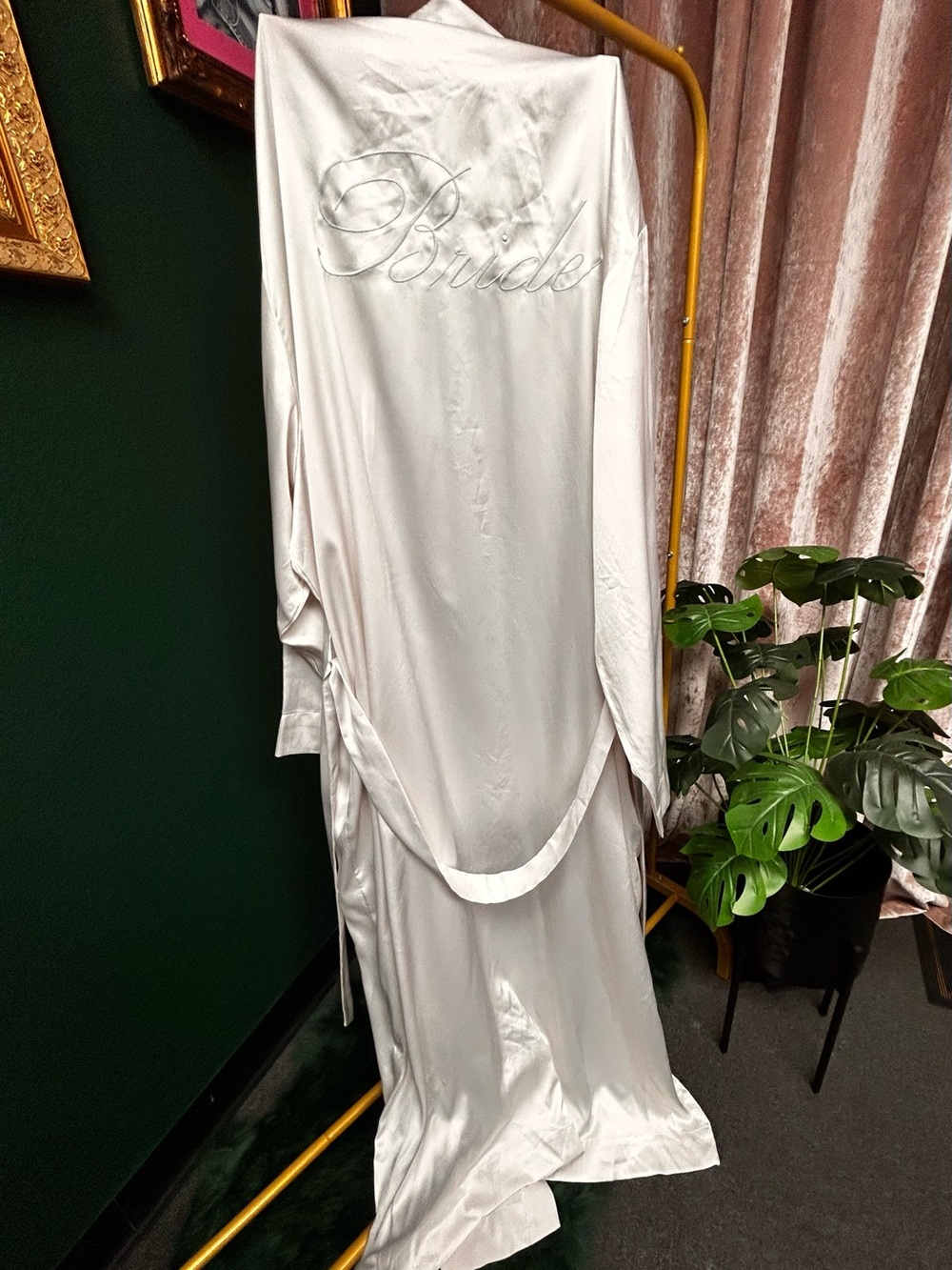 Victoria's Secret White Satin "Bride" Robe